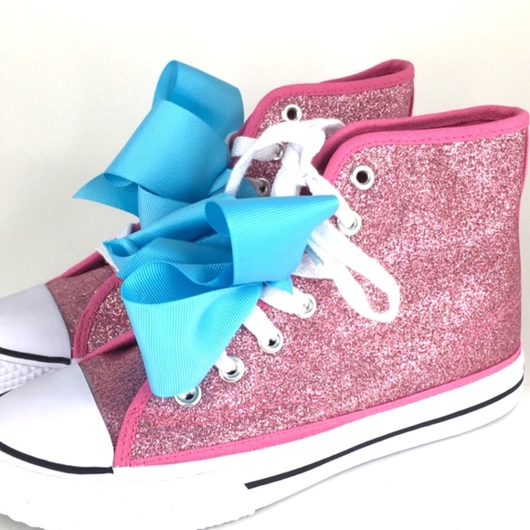 Jojo Siwa Pink Glitter Hi Top Sneakers - Picture 2 of 14